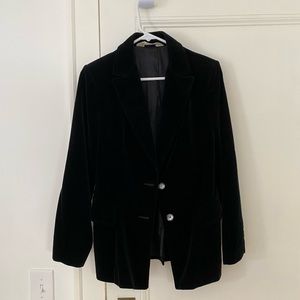 Black velvet blazer